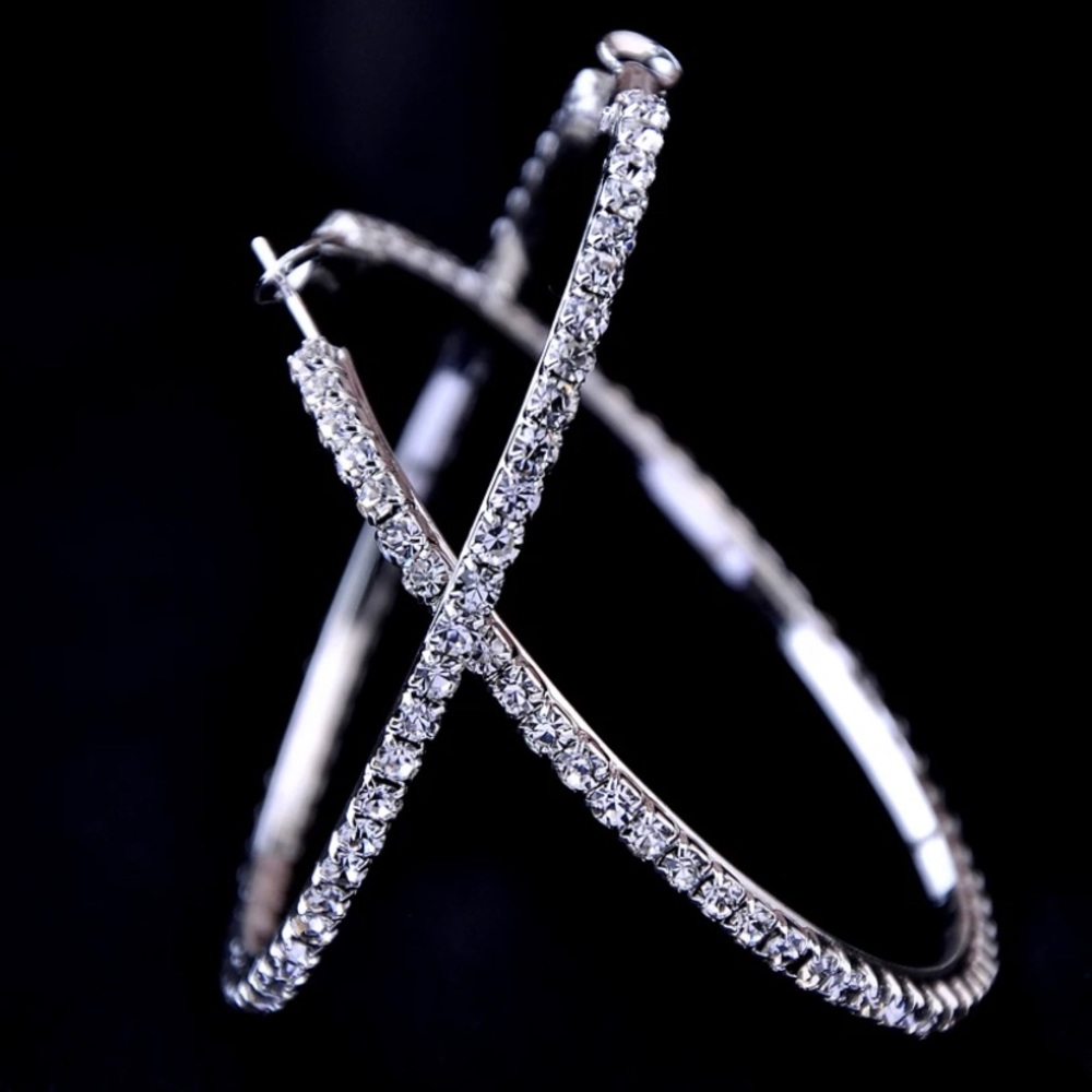 Crystal hoop earrings